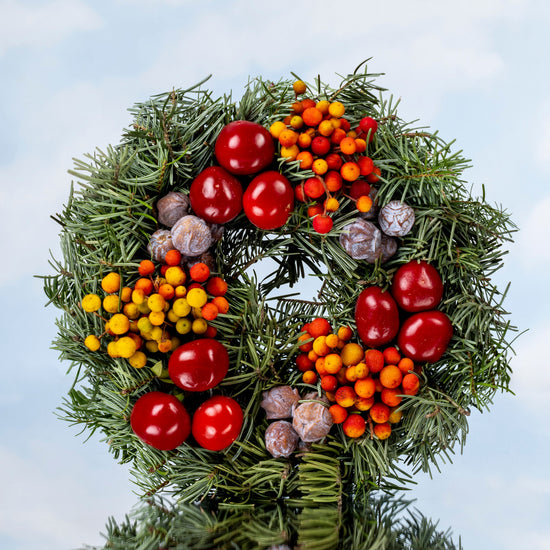 CORONA DE FRUTOS DE NAVIDAD ROJO "AROMAS DE INVIERNO"